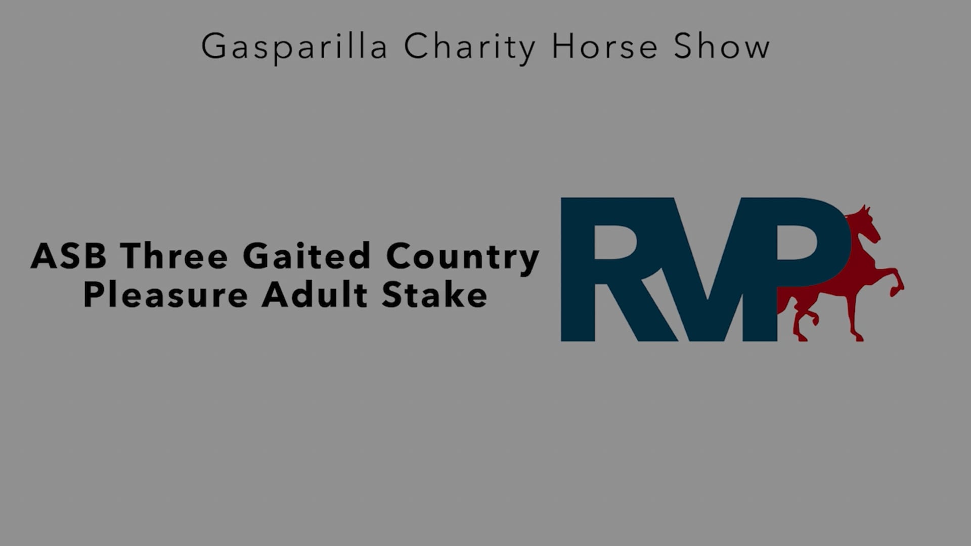 GC25 - Class 144 - ASB Three Gaited Country Pleasure Adult Stake