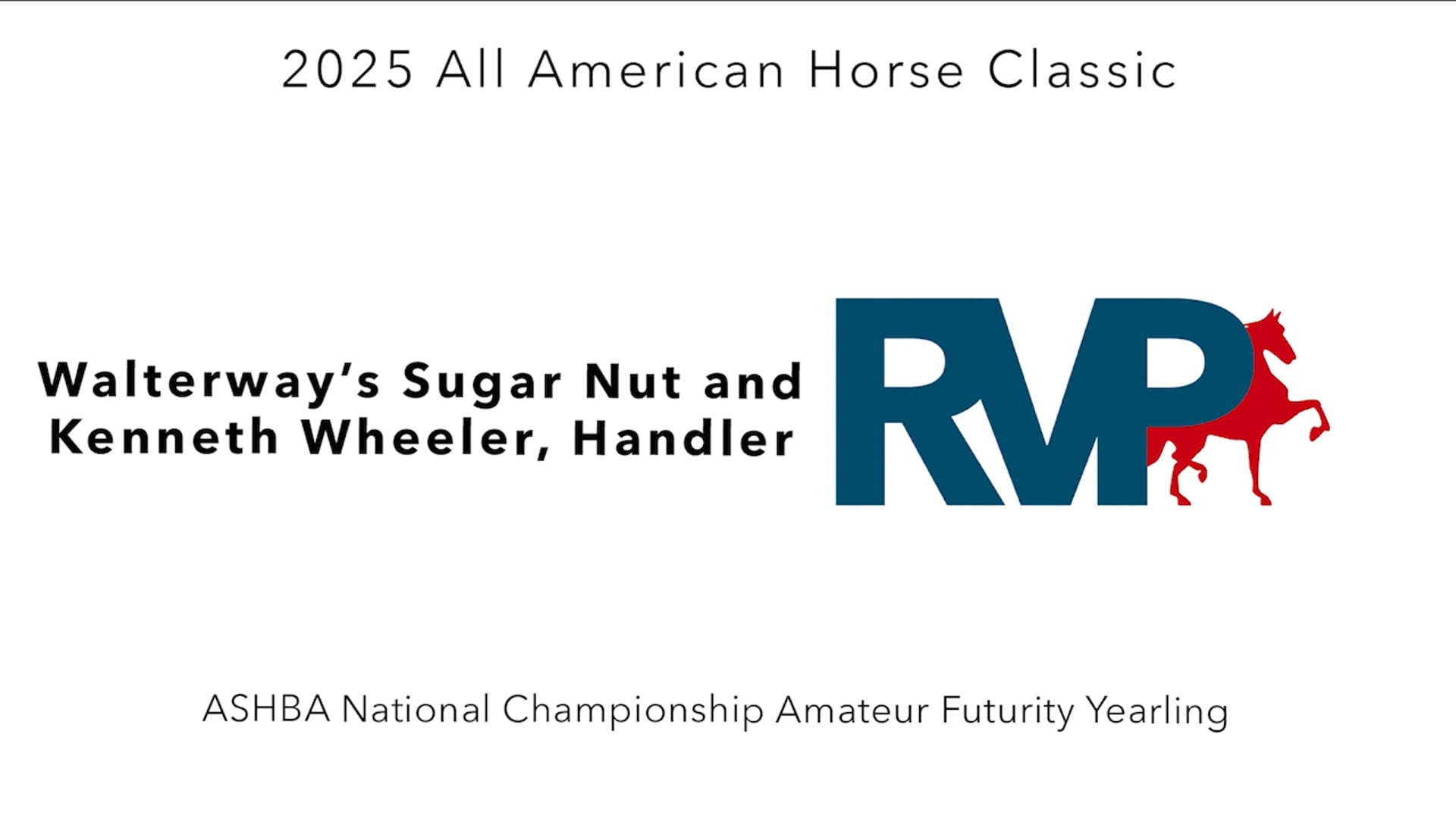 AAC25 - Class 36 - Walterway's Sugar Nut and Kenneth Wheeler, Handler