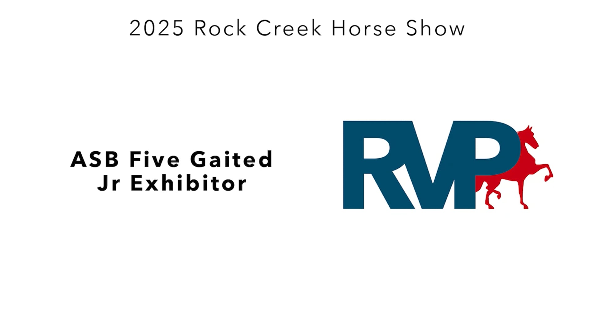RC25 - Class 41 - ASB Five Gaited Jr Exhibitor