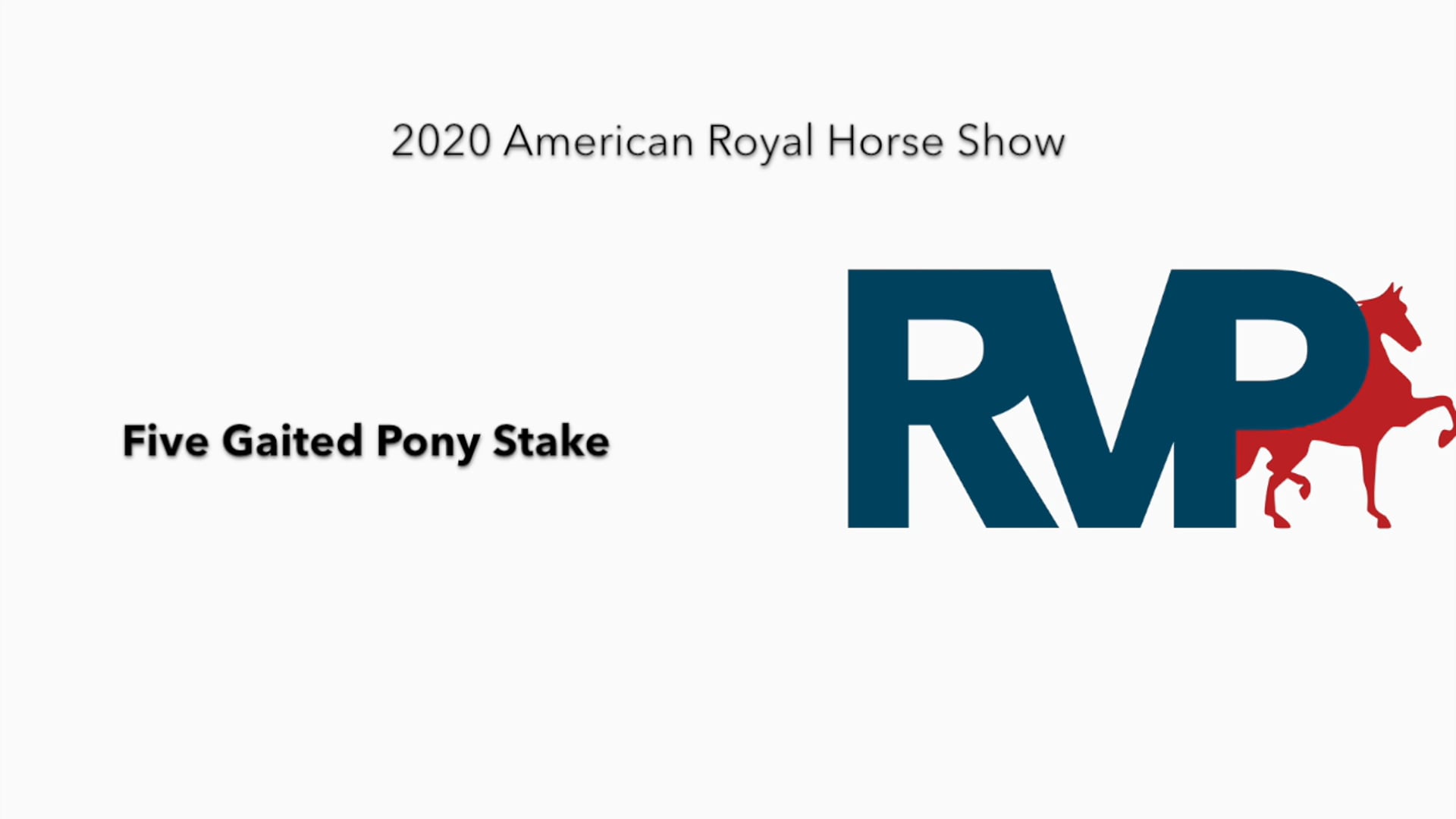 2020 AR - Class 141 Five Gaited Pony Stake