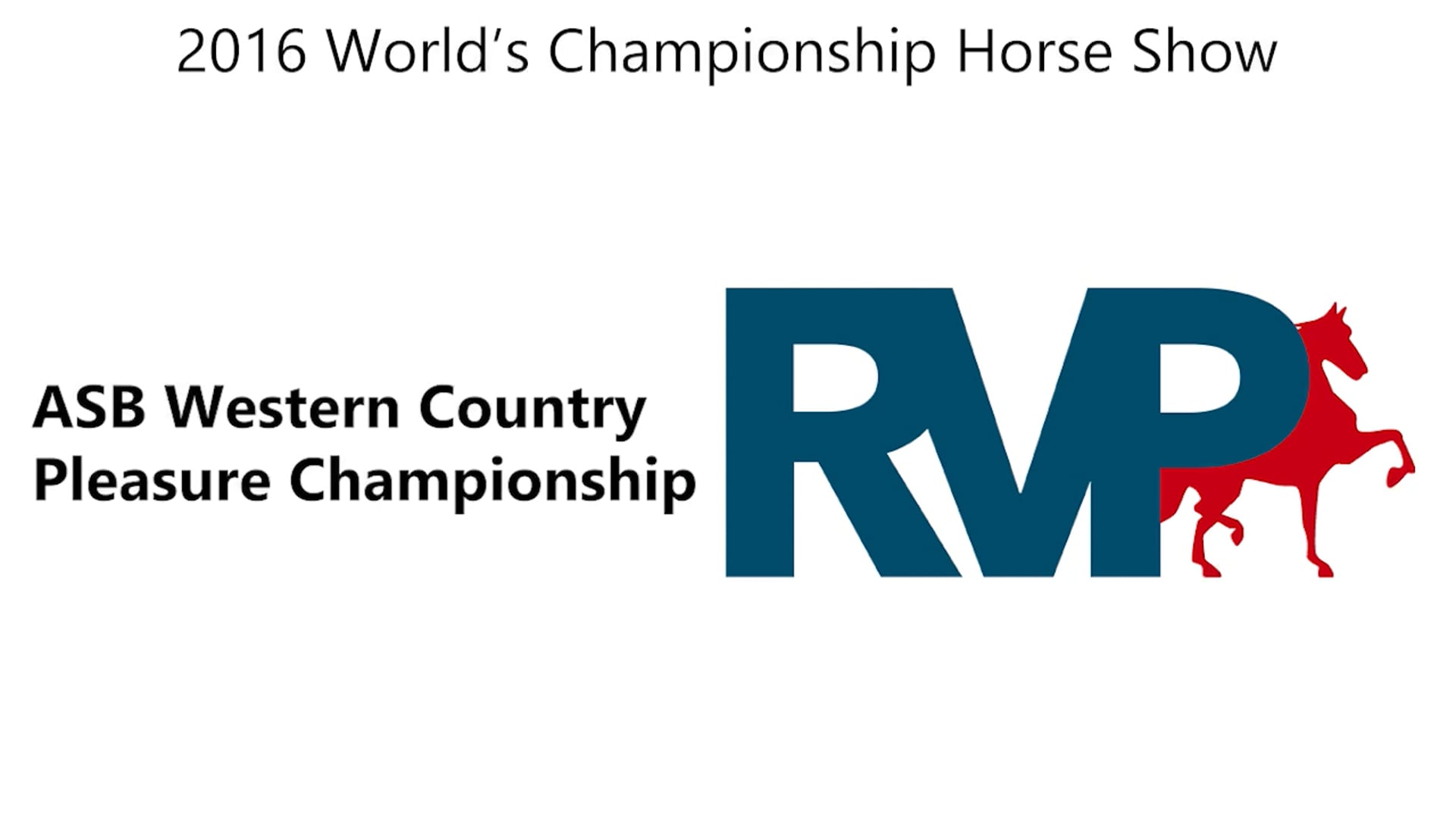 WCHS16 - Class 203 - ASB Western Country Pleasure Championship