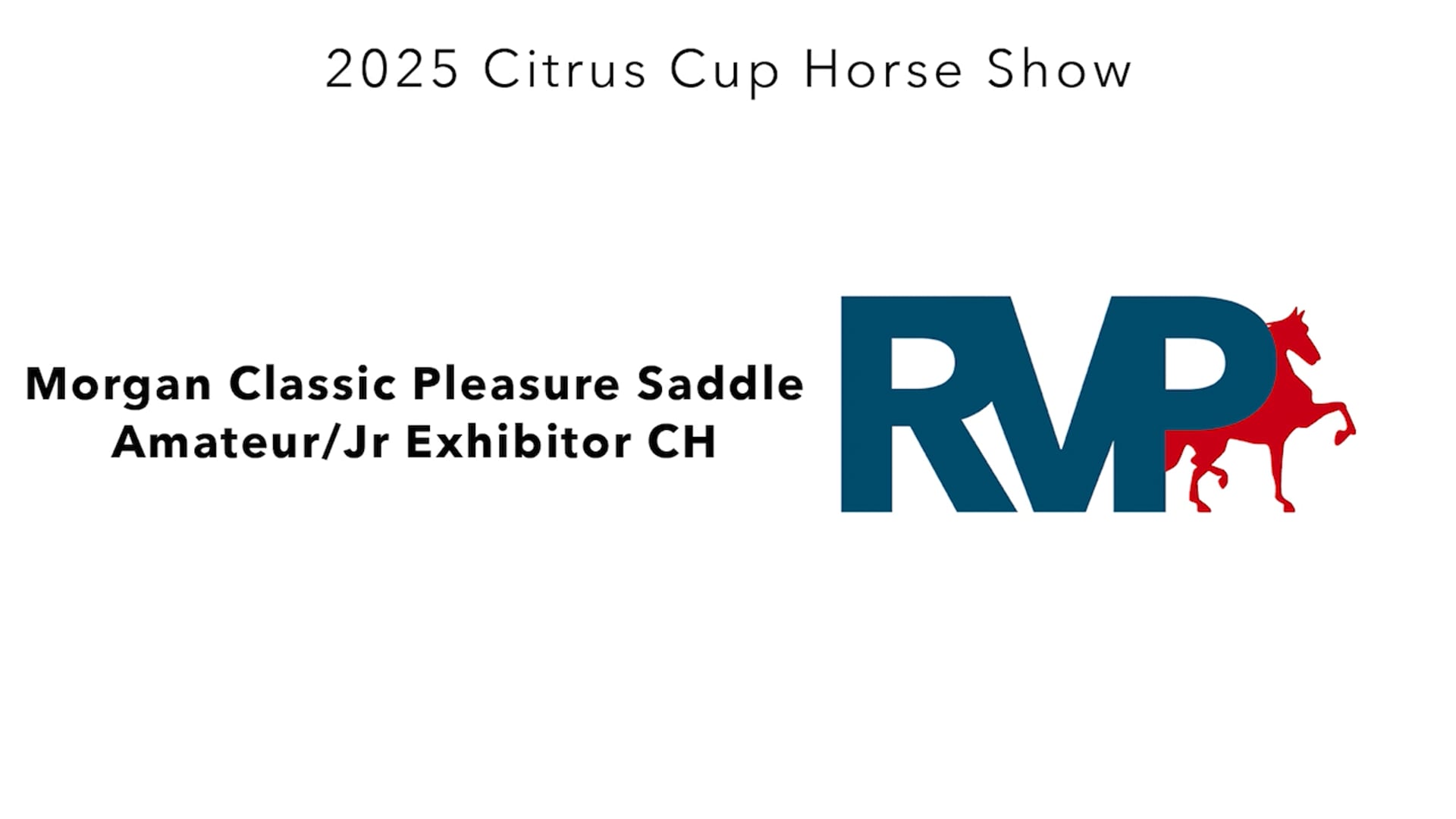 CC25 - Class 167 - Morgan Classic Pleasure Saddle Amateur-Jr Exhibitor CH