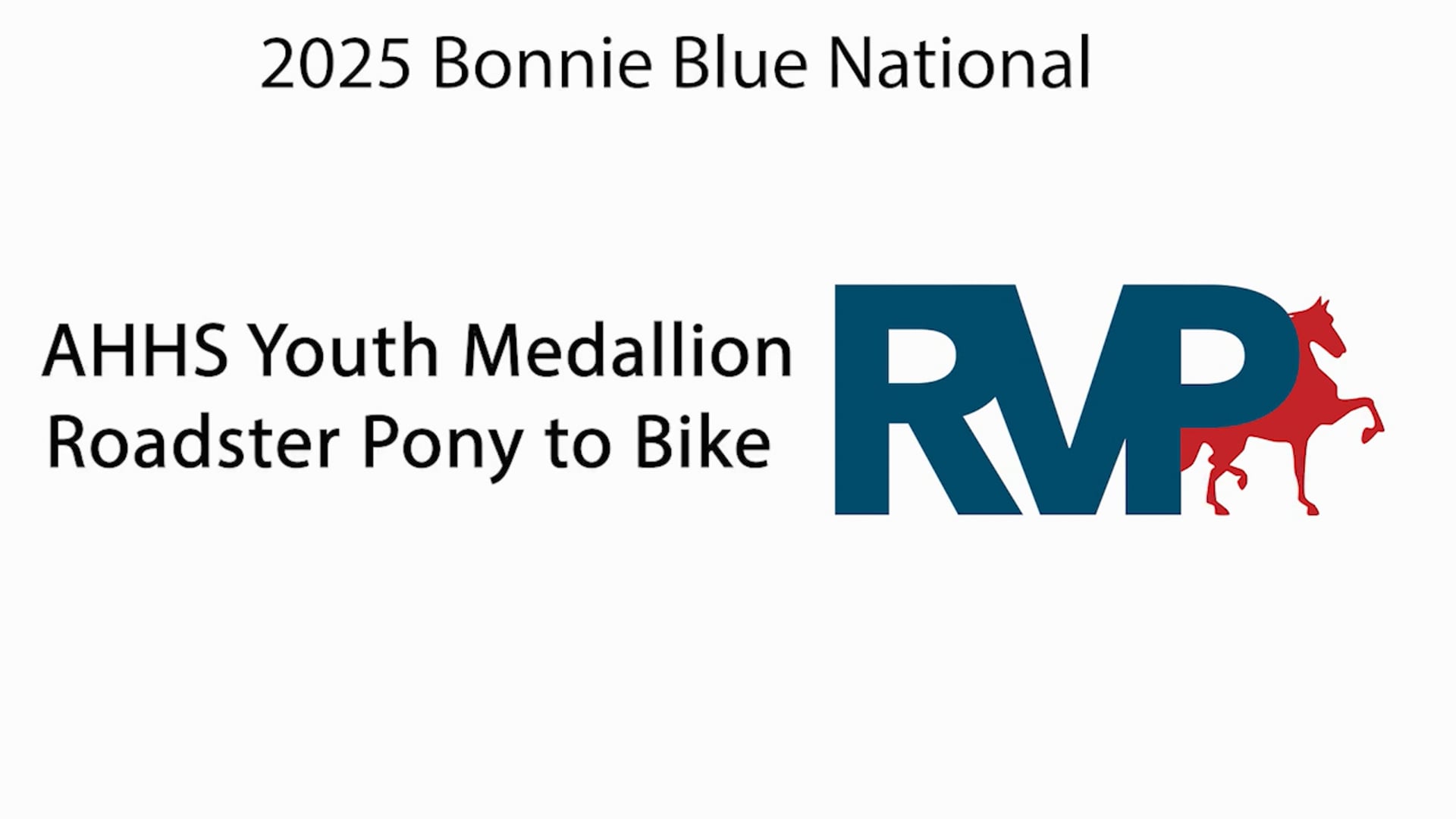 BB25 - Class 63 - AHHS Youth Medallion Roadster Pony to Bike