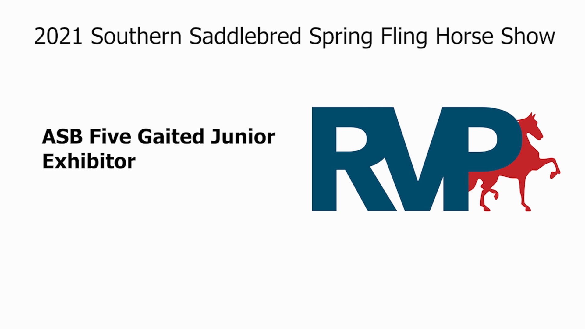 SSSF21 - Class 33 - ASB Five Gaited Junior Exhibitor