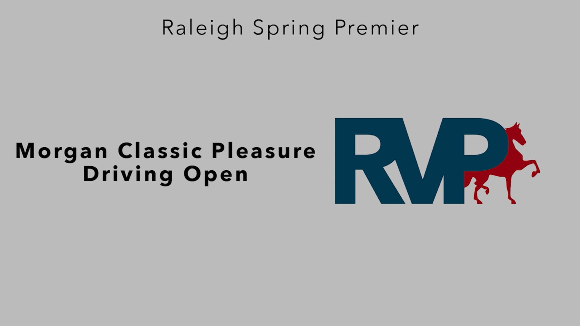 RSP25 - Class 10 - Morgan Classic Pleasure Driving Open