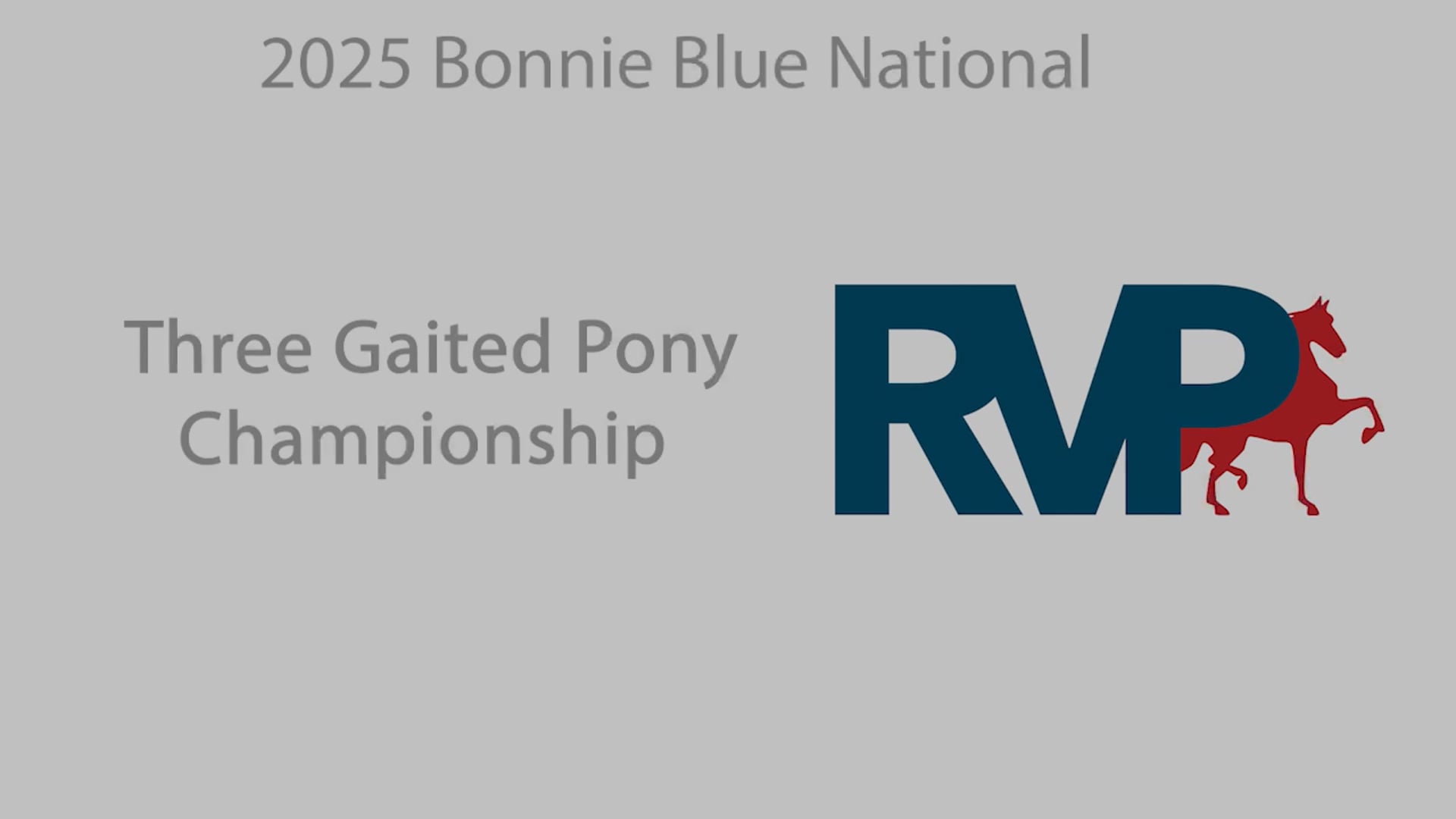 BB25 - Class 107 - Three Gaited Pony Championship 