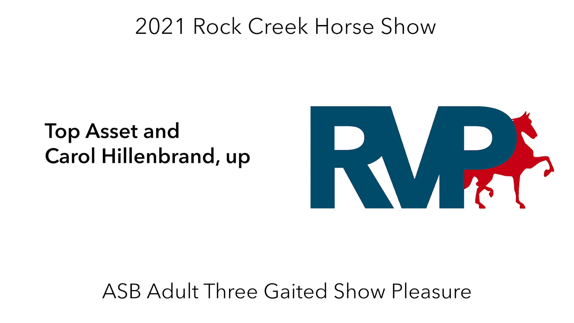 RC21 - Class 38 - Top Asset and Carol Hillenbrand, up