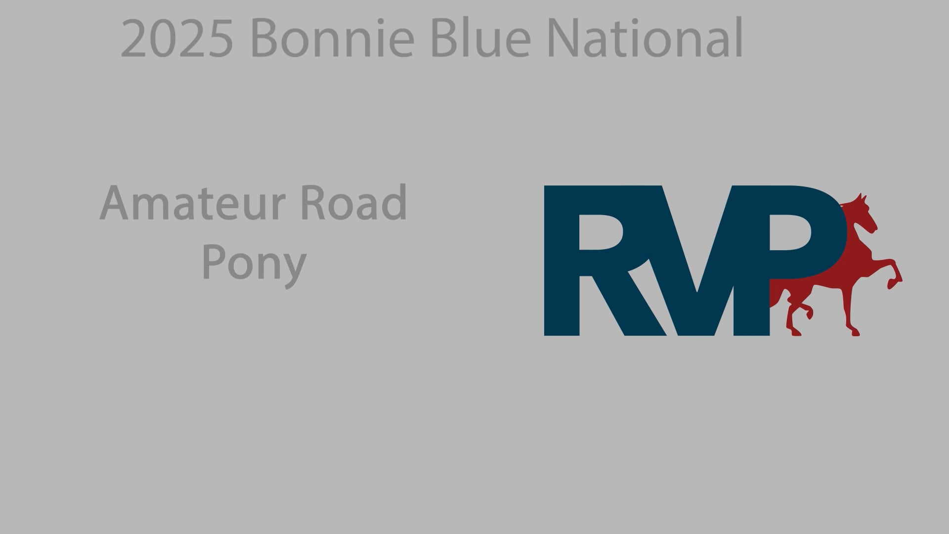 BB25 - Class 11 - Amateur Road Pony