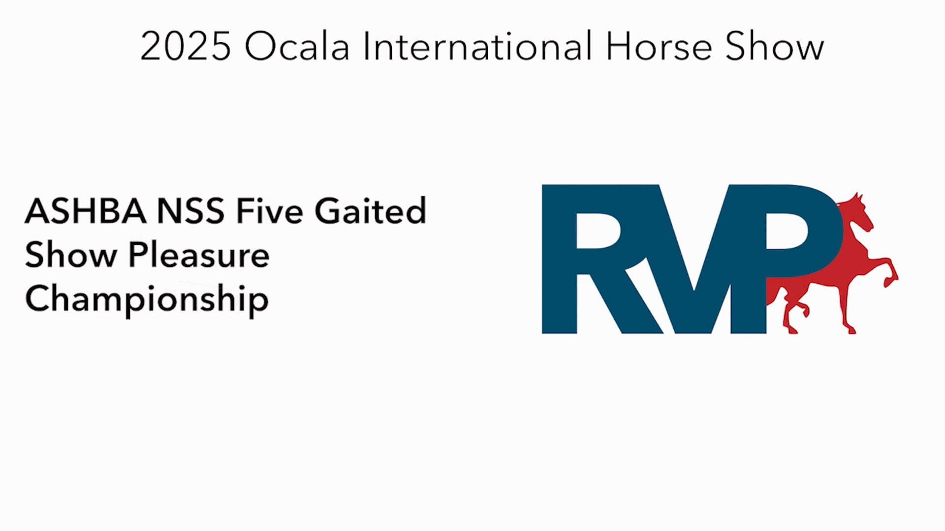 OI25 - Class 91 - ASHBA NSS Five Gaited Show Pleasure Championship