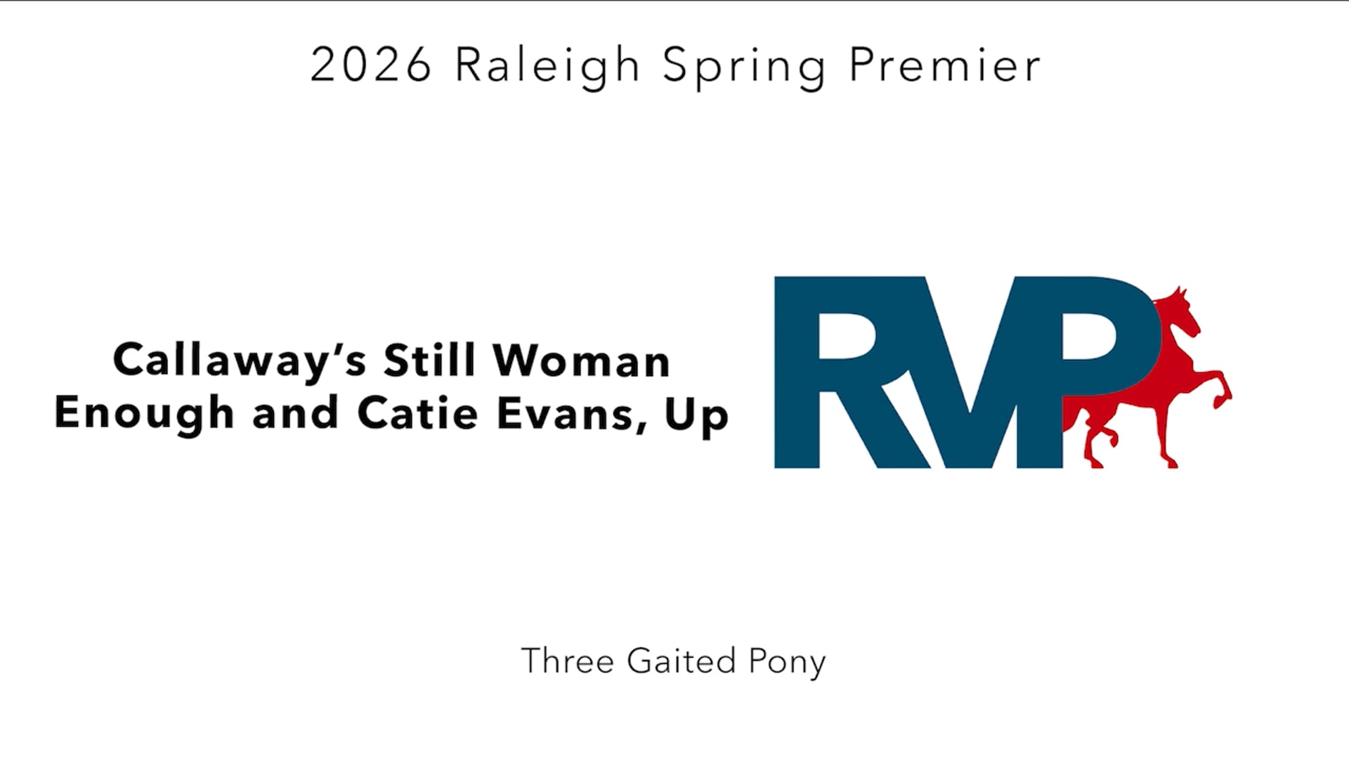 RSP26 - Class 65 - Callaway's Still Woman Enough and Catie Evans, Up