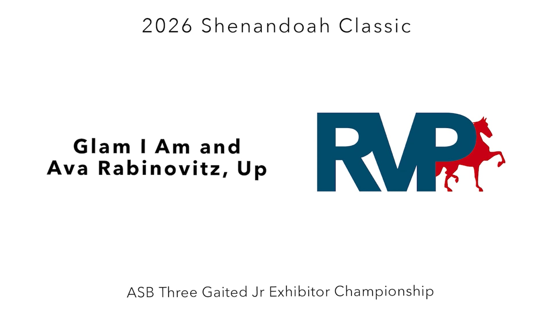 SC26 - Class 109 - Glam I Am and Ava Rabinovitz, Up