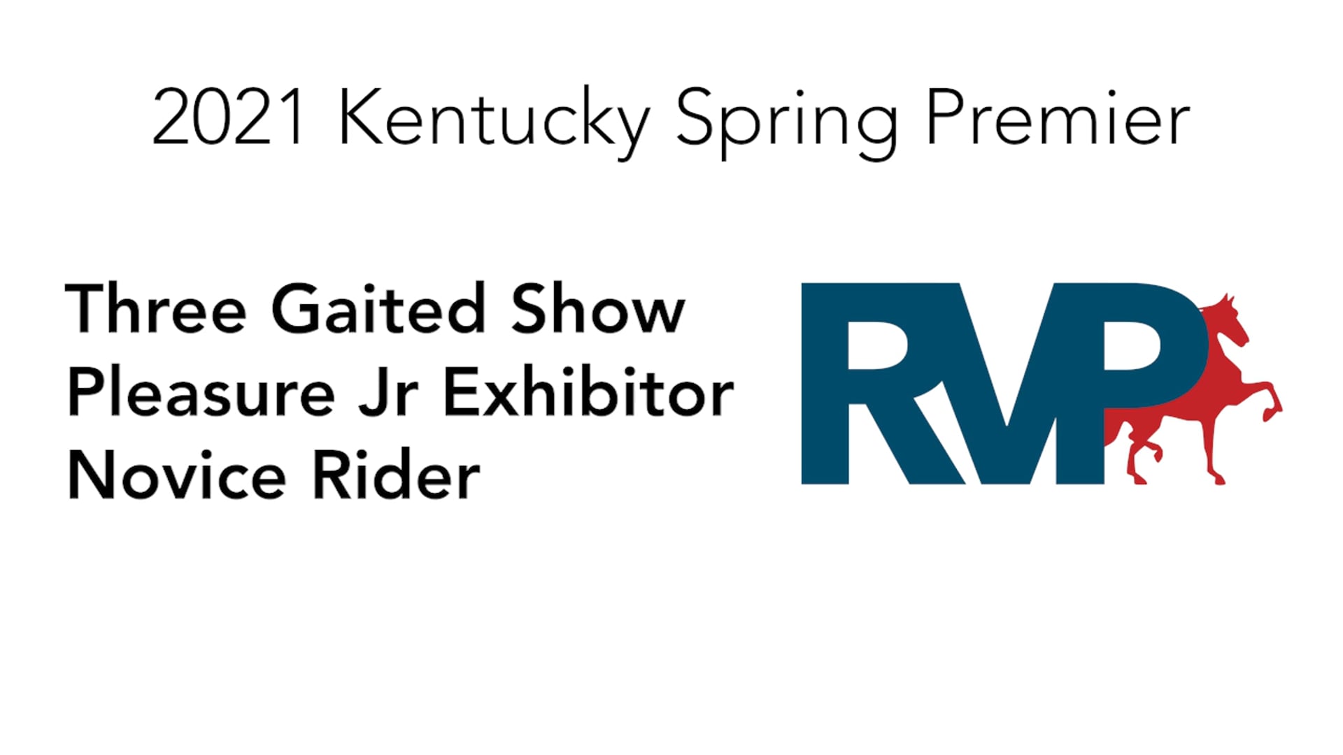 KYSP21 - Class 33 - Three Gaited Show Pleasure Junior Exhibitor Novice Rider
