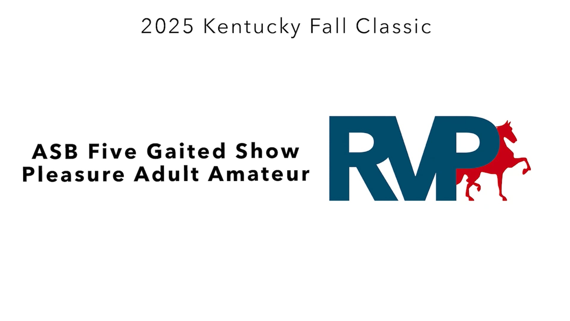 KFC25 - Class 10 - ASB Five Gaited Show Pleasure Adult Amateur