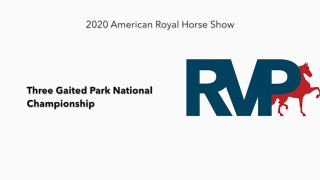 2020 AR - Class 187 Three Gaited Park...