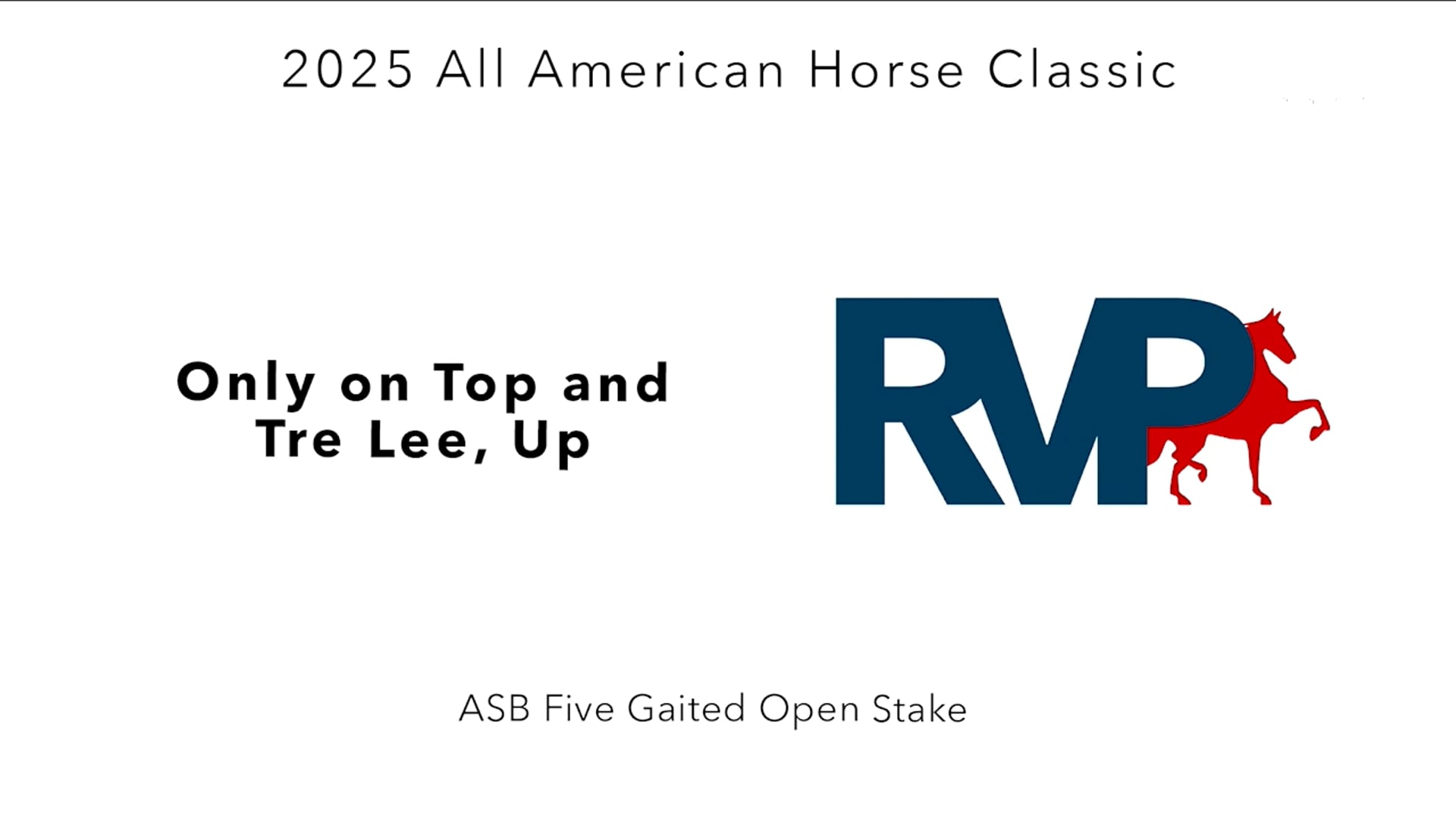 2025 All American Classic Horse Show - Saturday Evening