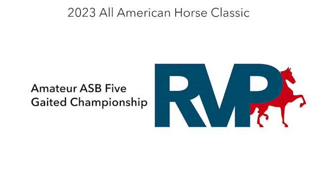 ASHAV23 - Class 118 - Amateur ASB Five Gaited Championship