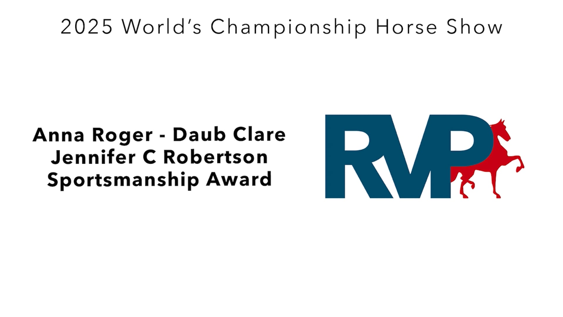 WCHS25 - Anna Roger - Daub Clare Jennifer C Robertson Sportsmanship Award