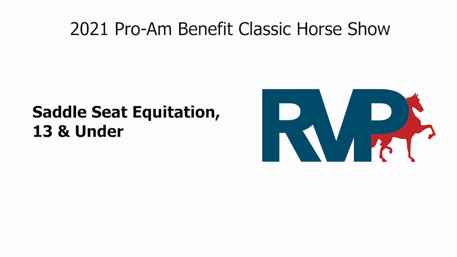 PA21 - Class 76 Saddle Seat Equitation, 13 & Under