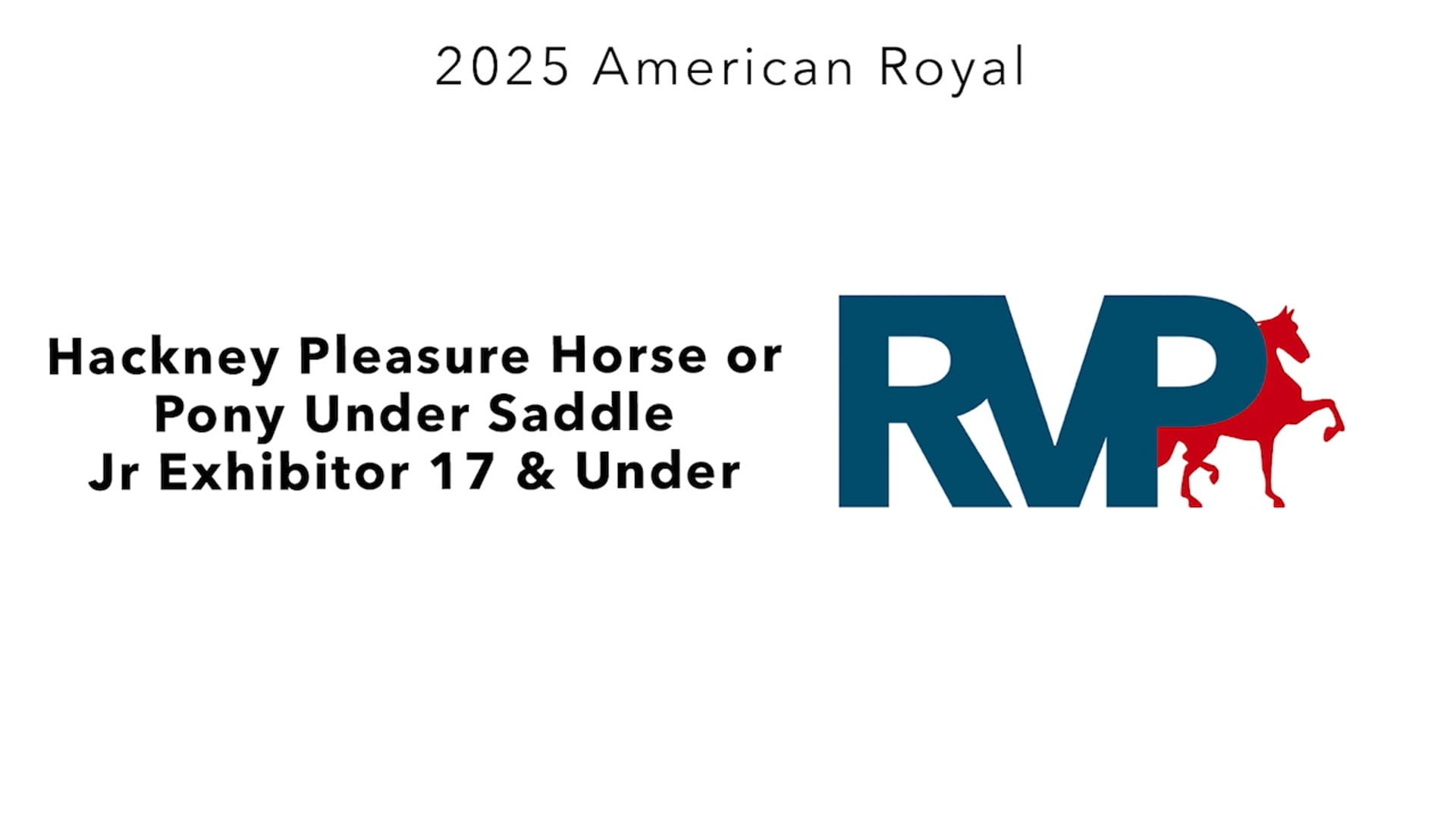 KC25 - Class 108 - Hackney Pleasure Horse or Pony Under Saddle Jr Exhibitor 17 & Under