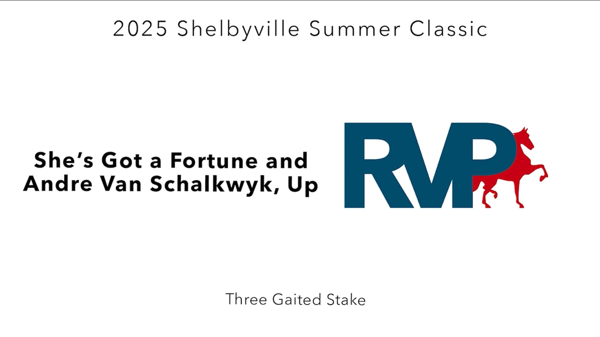 SSC25 - Class 87 - She's Got a Fortune and Andre Van Schalkwyk, Up