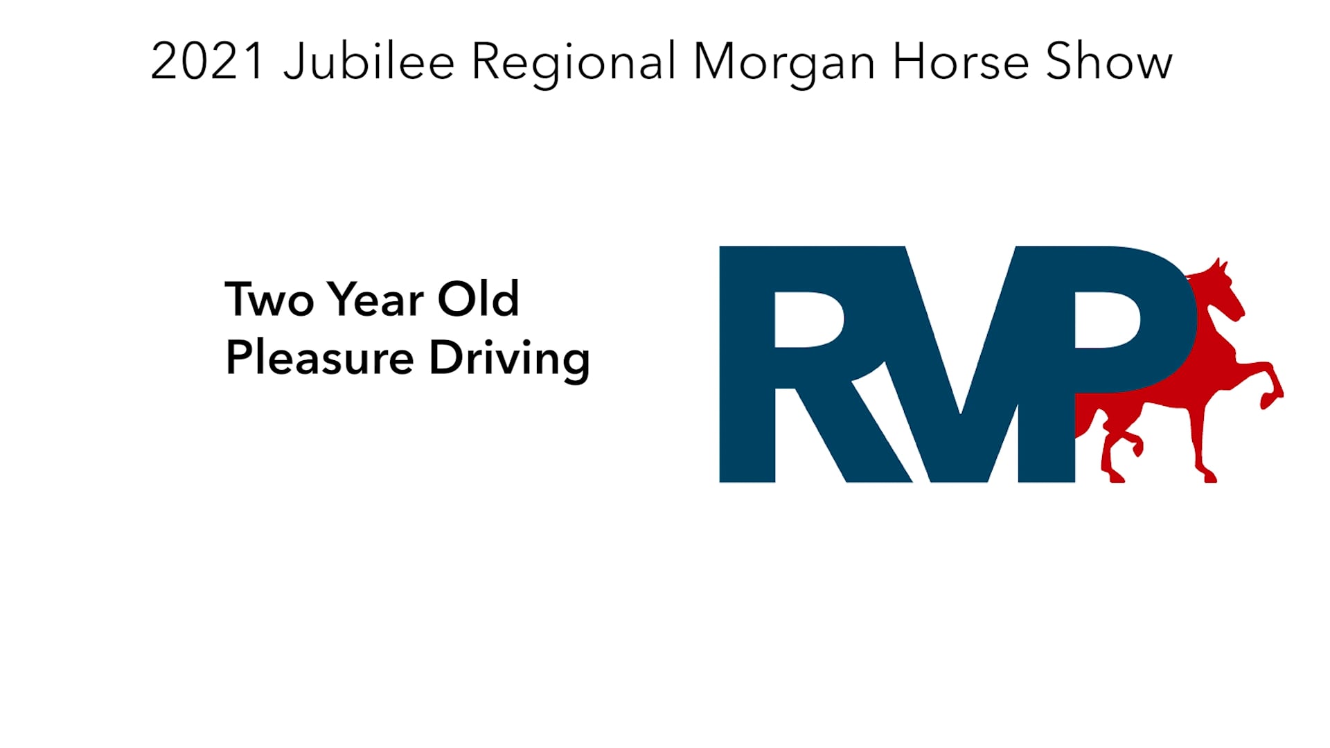 MJ21 - Class 37  - Two Year Old Pleasure Driving