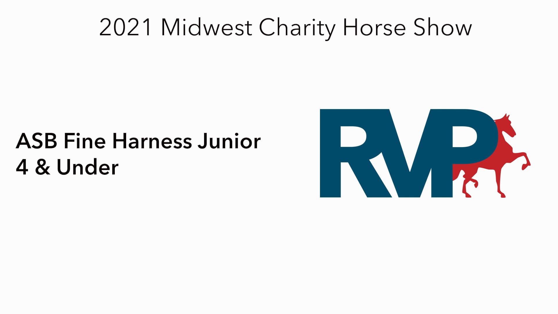MW21 - Class 6 - ASB Fine Harness Junior 4 & Under