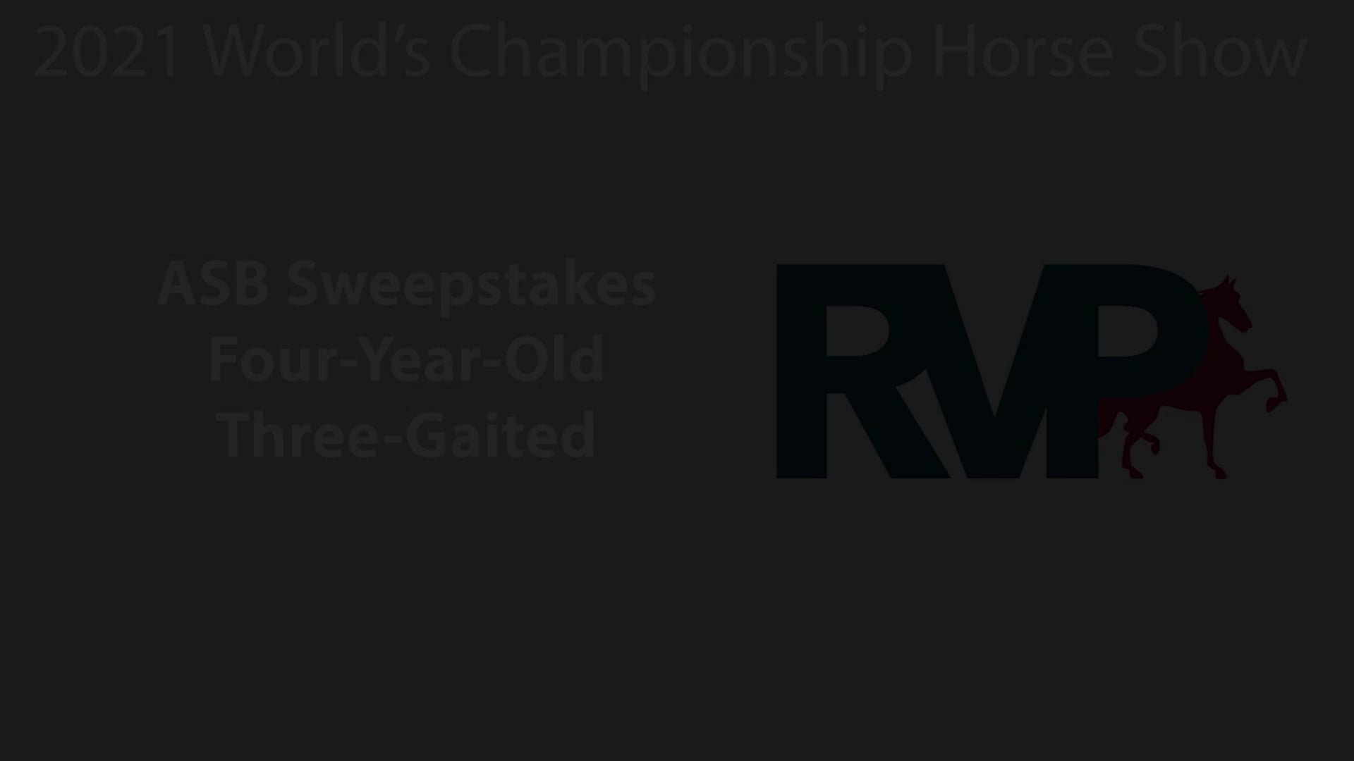 WCHS21 - Class 38 - ASB Sweepstakes Four-Year-Old Three-Gaited