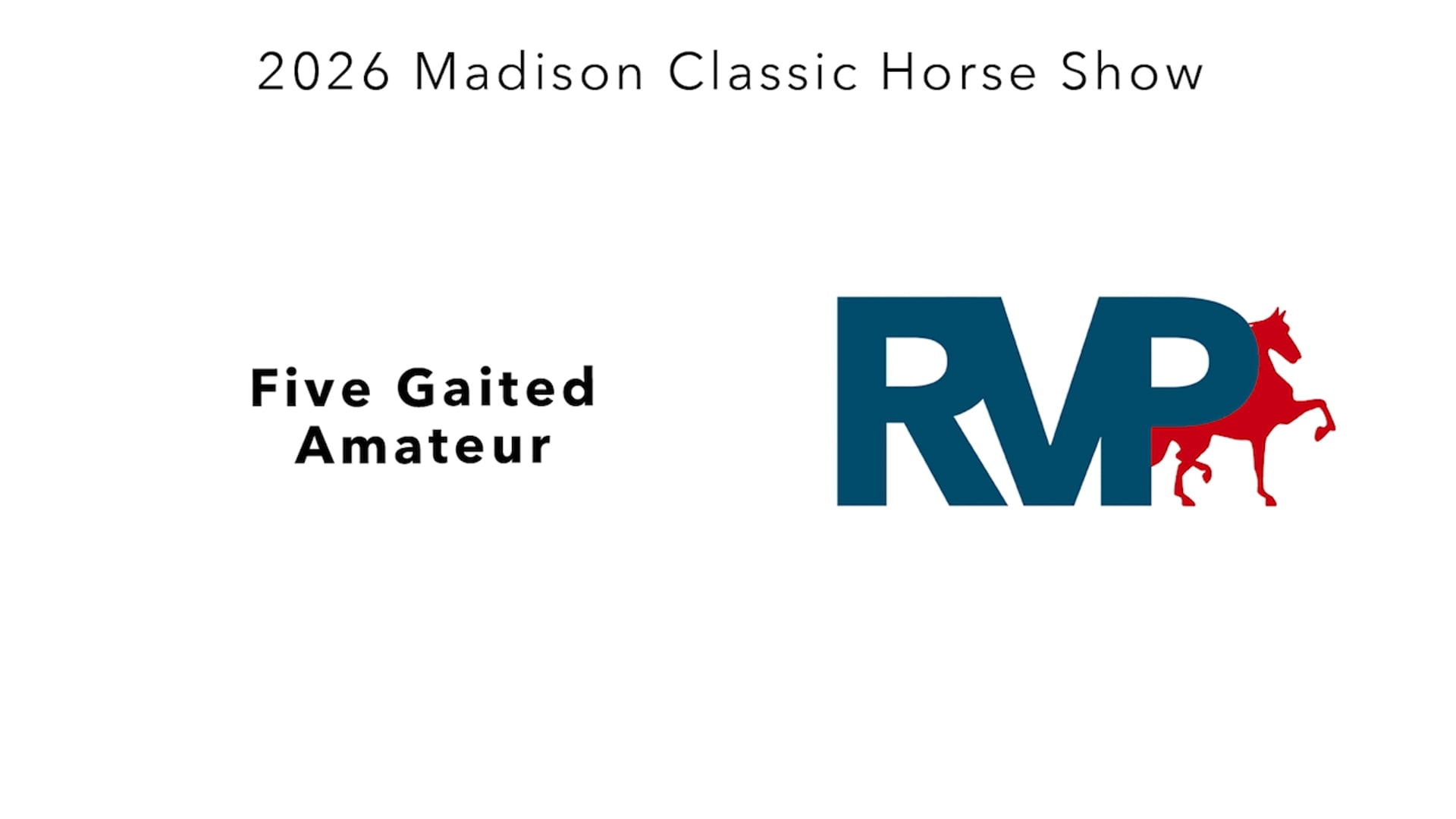 MC26 - Class 84 - Five Gaited Amateur