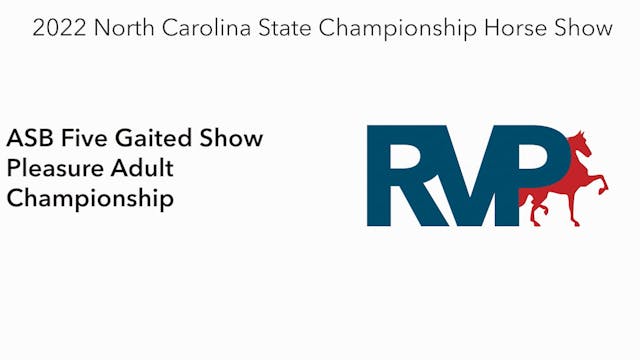 NCSC22 - Class 126 -  ASB Five Gaited...