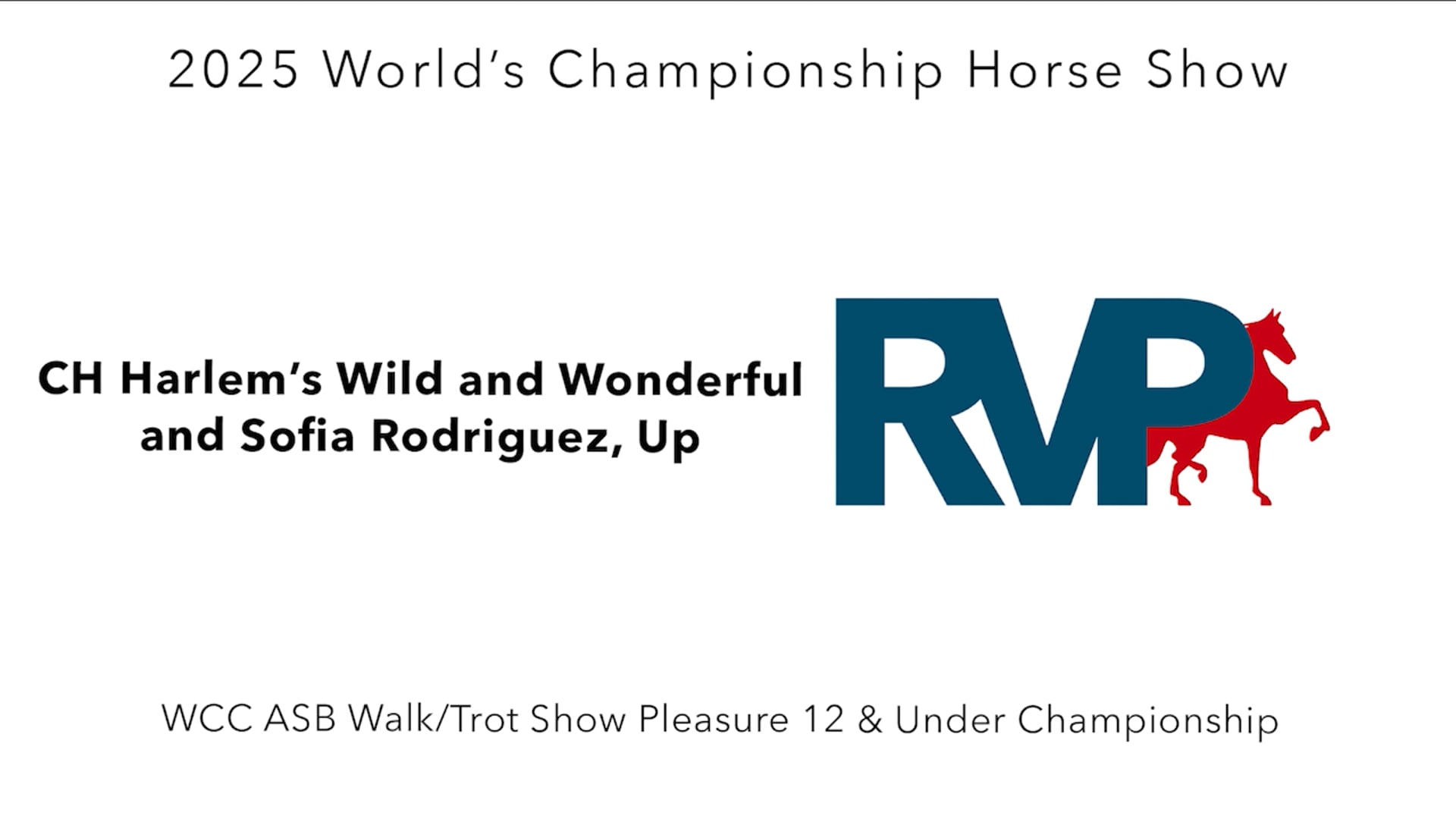 WCHS25 - Class 184 - CH Harlem's Wild and Wonderful and Sofia Rodriguez, Up