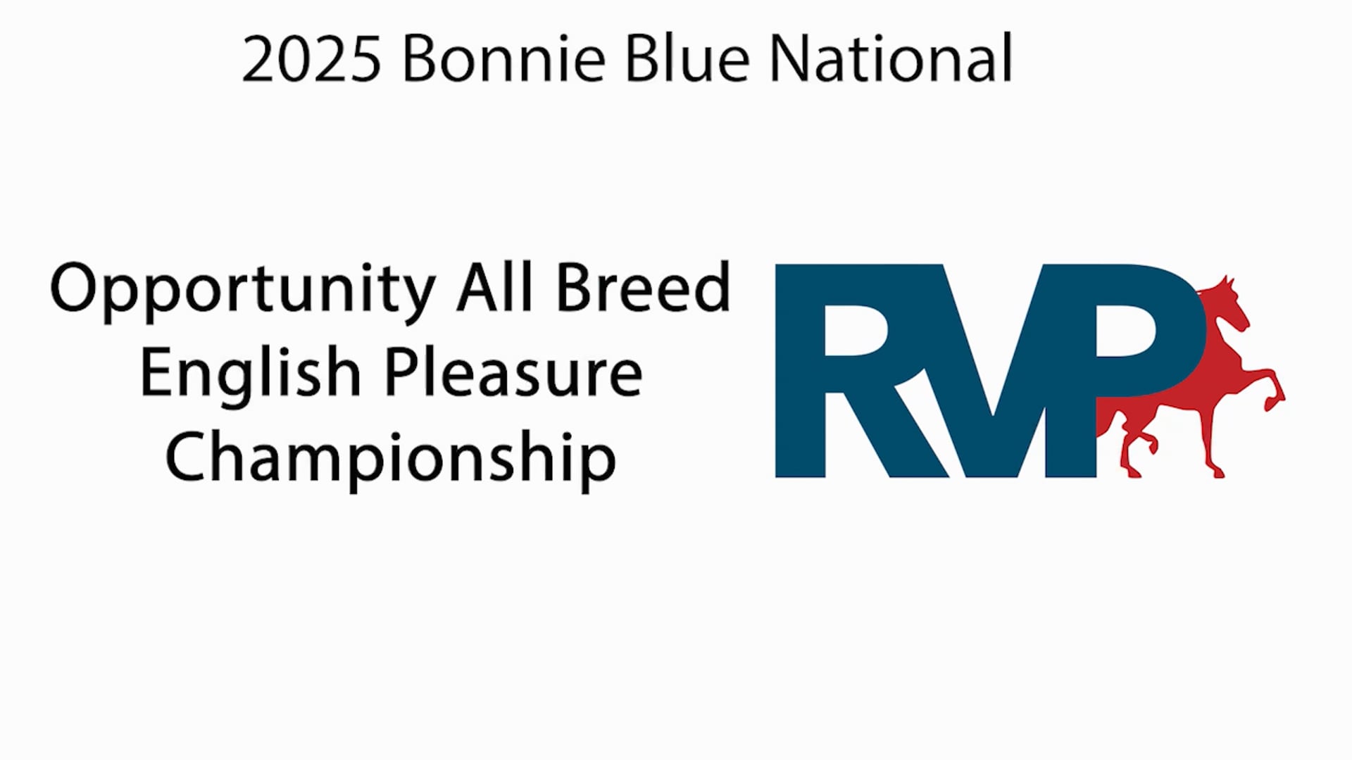 BB25 - Class 125 - Opportunity All Breed English Pleasure Championship