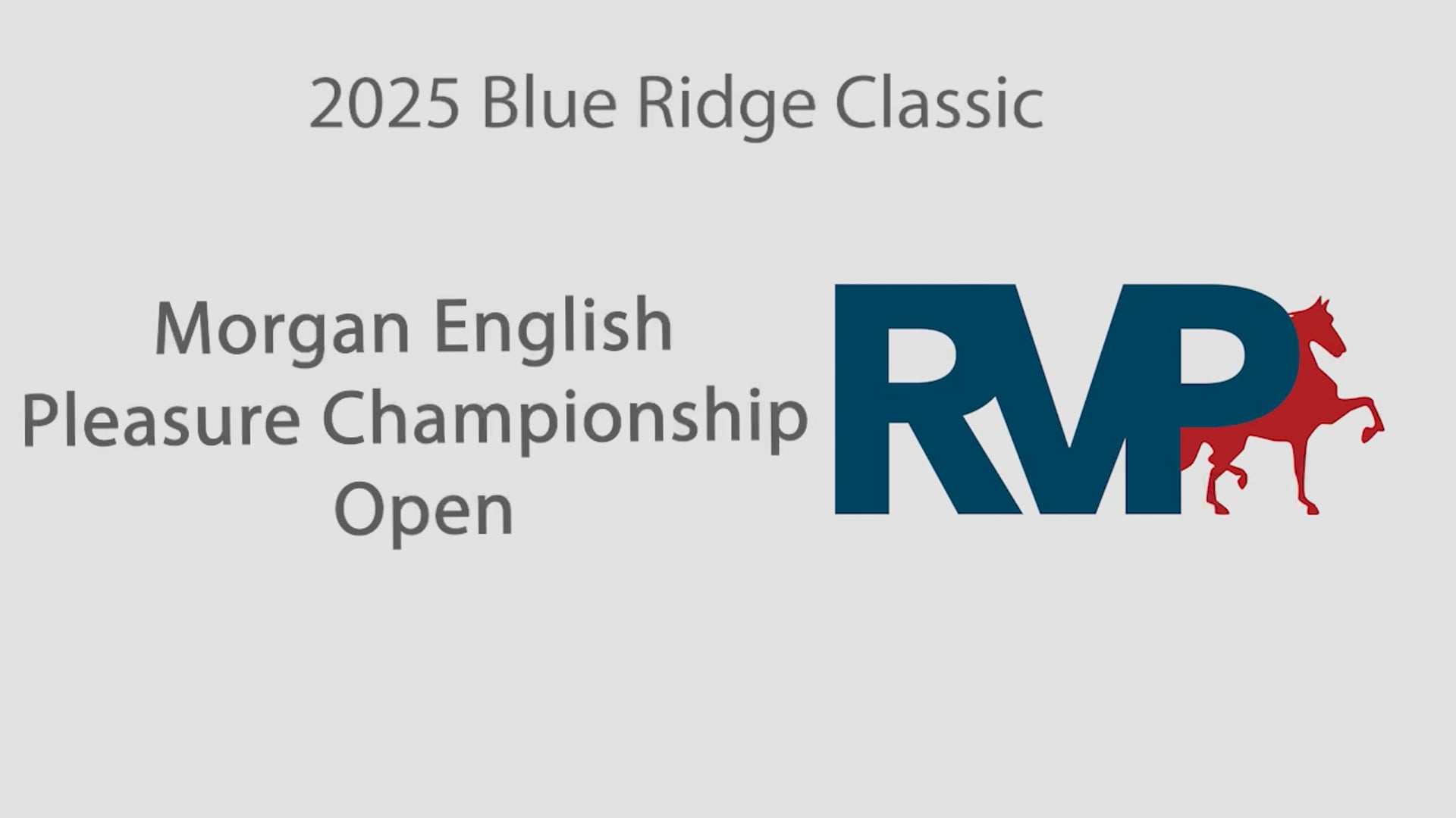 BRC25 - Class 221 - Morgan English Pleasure Championship Open