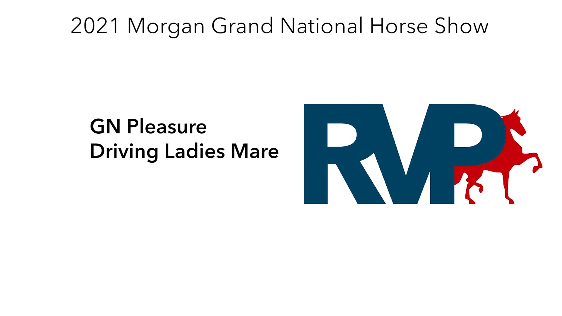 MGN21 - Class 122 - GN Pleasure Driving Ladies Mare