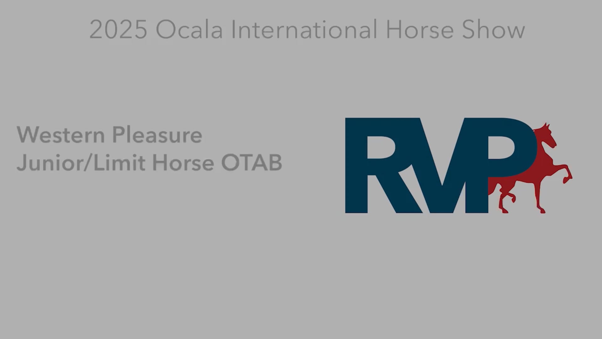 OI25 - Class 64 - Western Pleasure Junior:Limit Horse OTAB