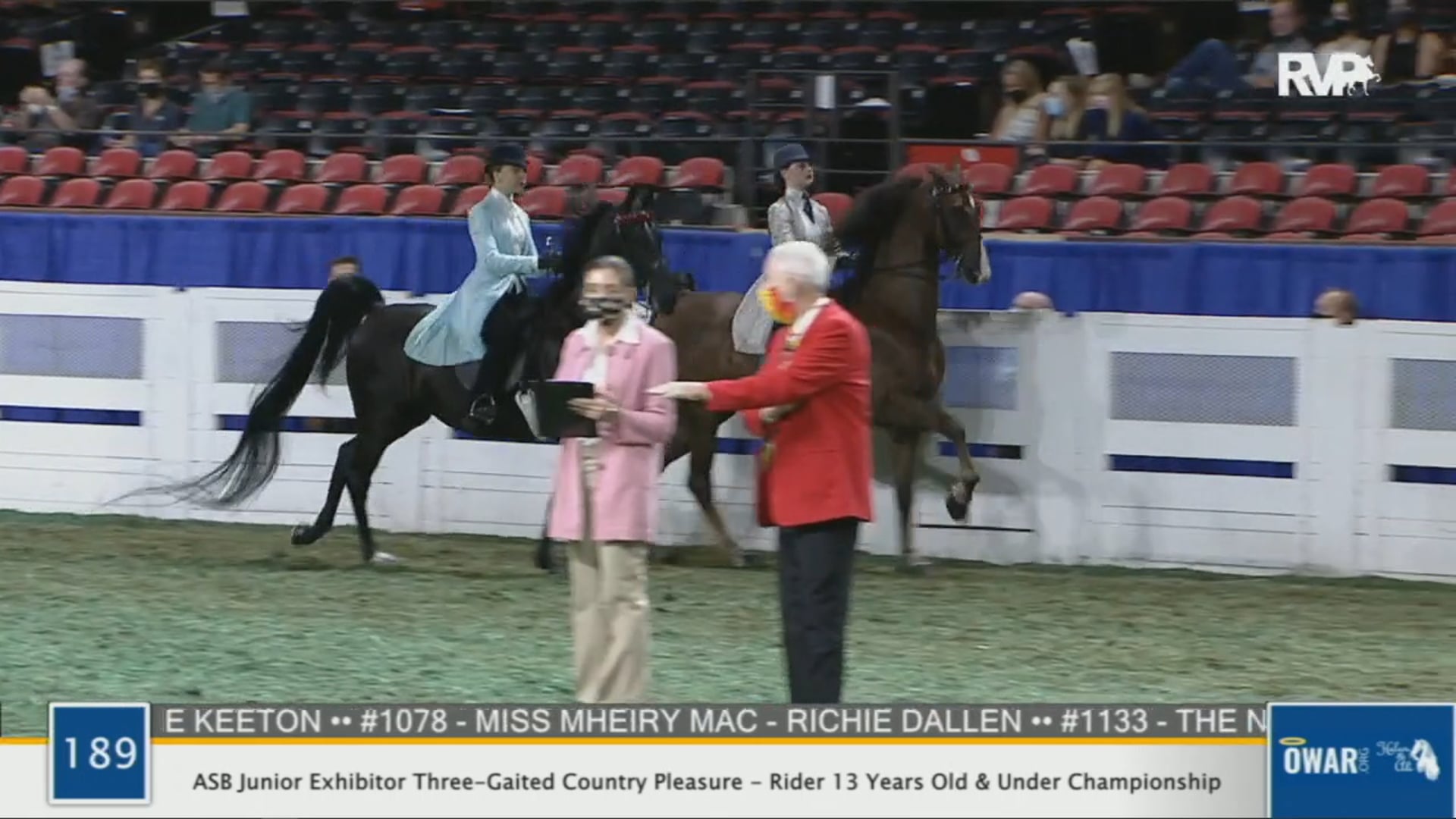 WCHS 2020 Class 189 - ASB Junior Exhibitor Three-Gaited Country Pleasure - Rider 13 Years Old & Under Championship