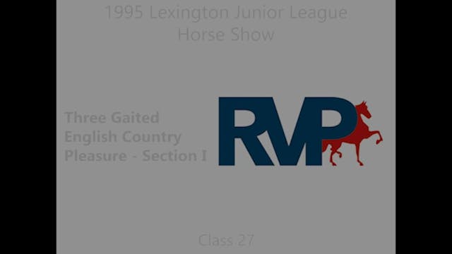 LJL 1995 - Class 27 - Three Gaited En...
