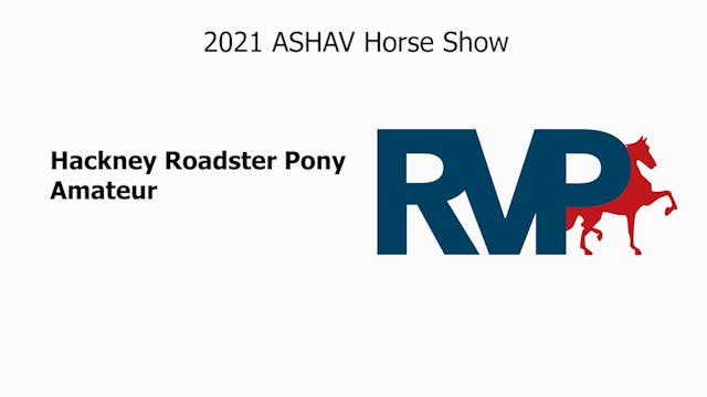 ASHAV21 - Class 12 - Hackney Roadster...