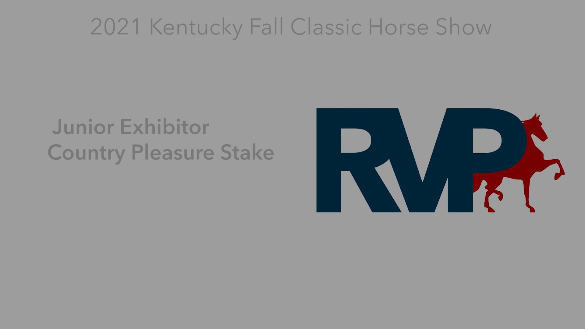 KYFC21 - Class 117 -  Junior Exhibitor Country Pleasure Stake  