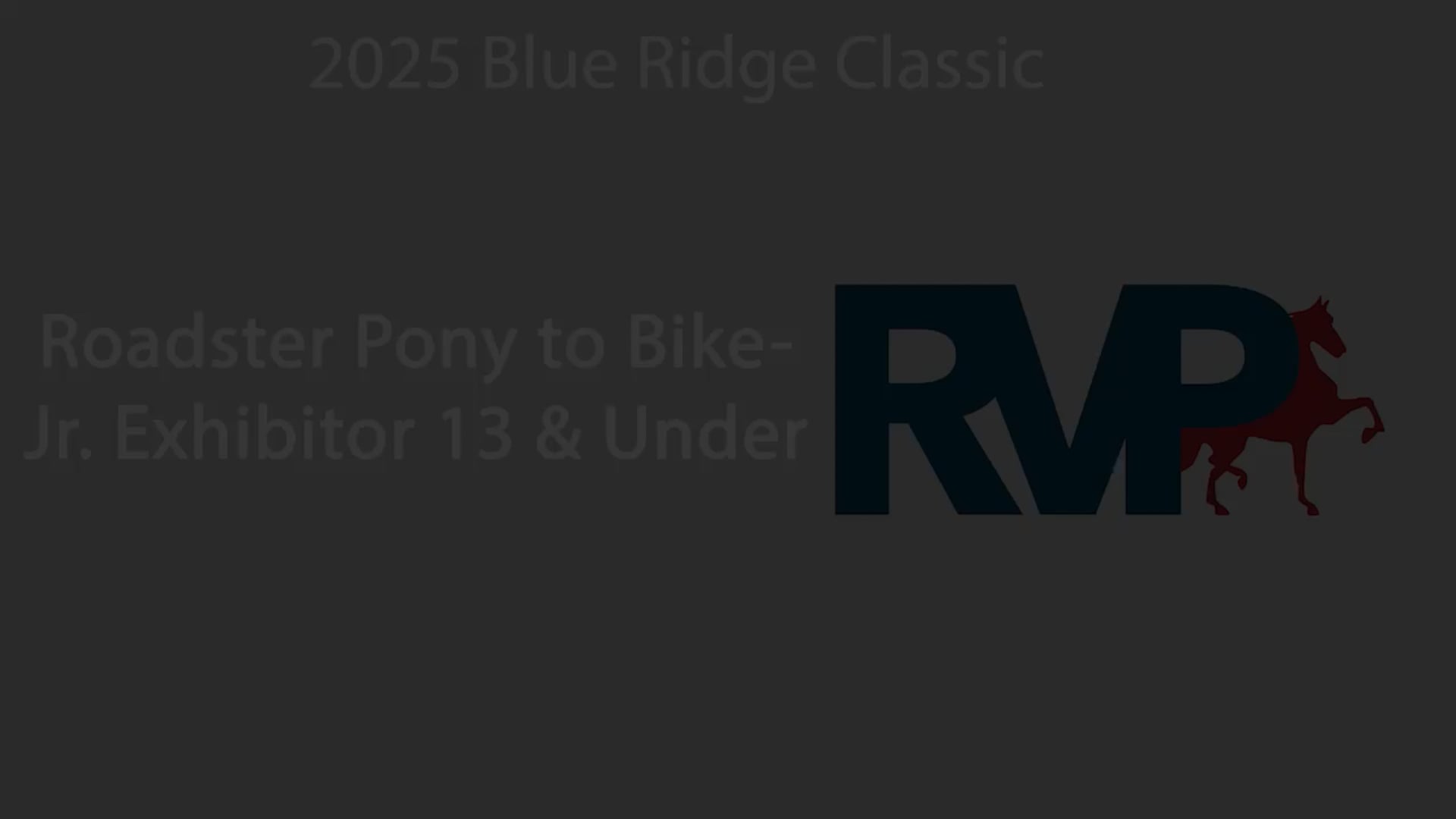 BRC25 - Class 70 - Roadster Pony to Bike- Jr. Exhibitor 13 & Under