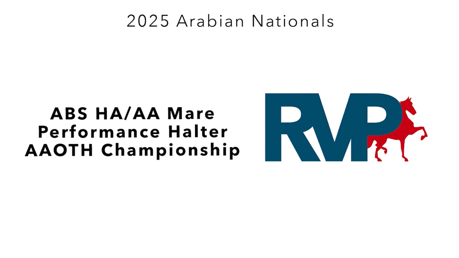 AN25 - Class 1154 - ABS HA-AA Mare Performance Halter AAOTH Championship