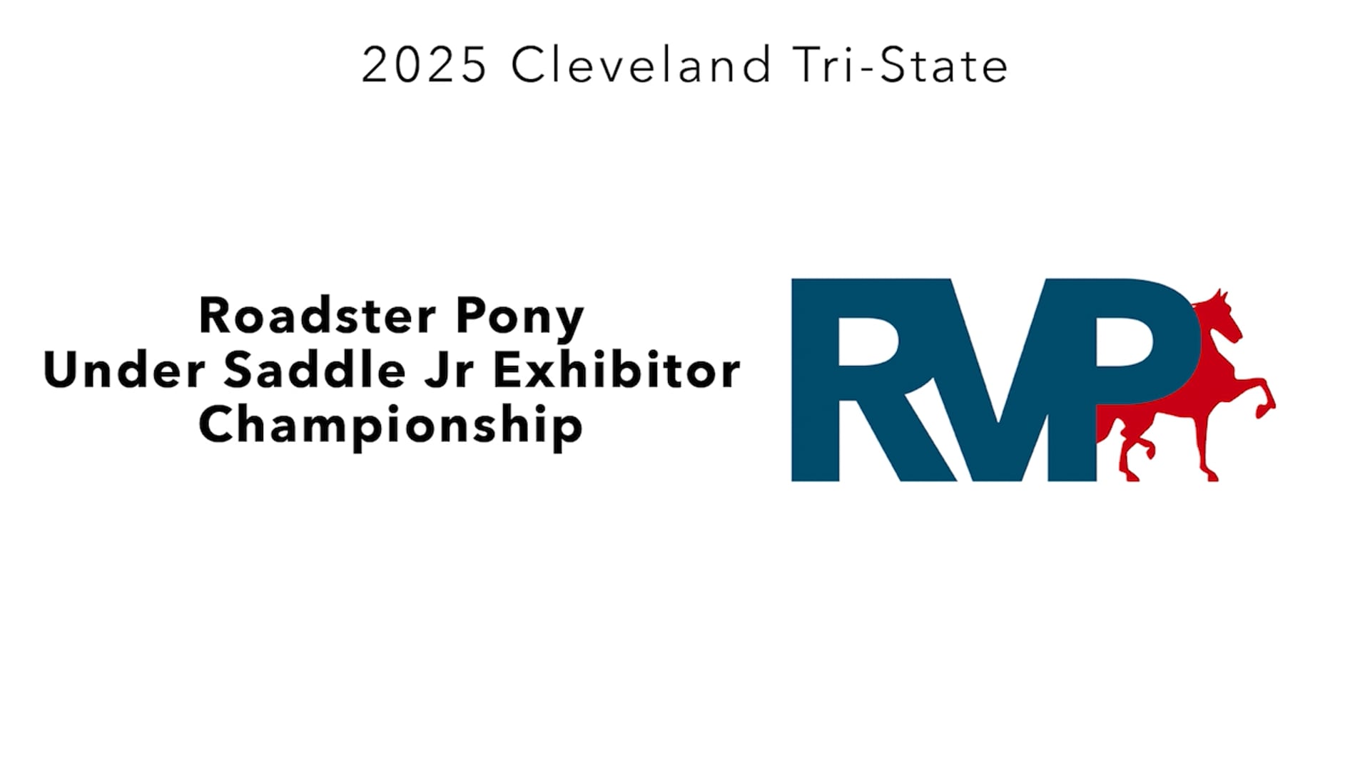 CTS25 - Class 104 - Roadster Pony Under Saddle Jr Exhibitor Championship