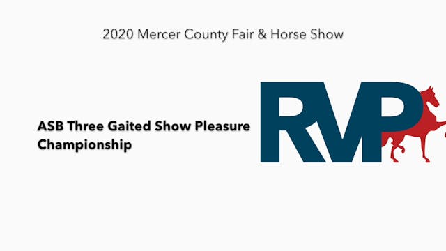2020 MCF - Class 82 ASB Three Gaited ...
