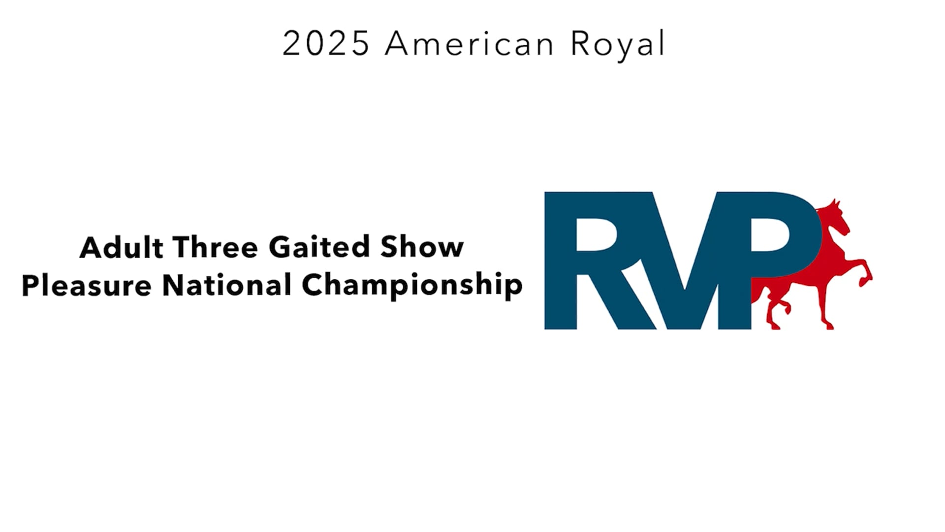 KC25 - Class 156 - Adult Thrree Gaited Show Pleasure National Championship