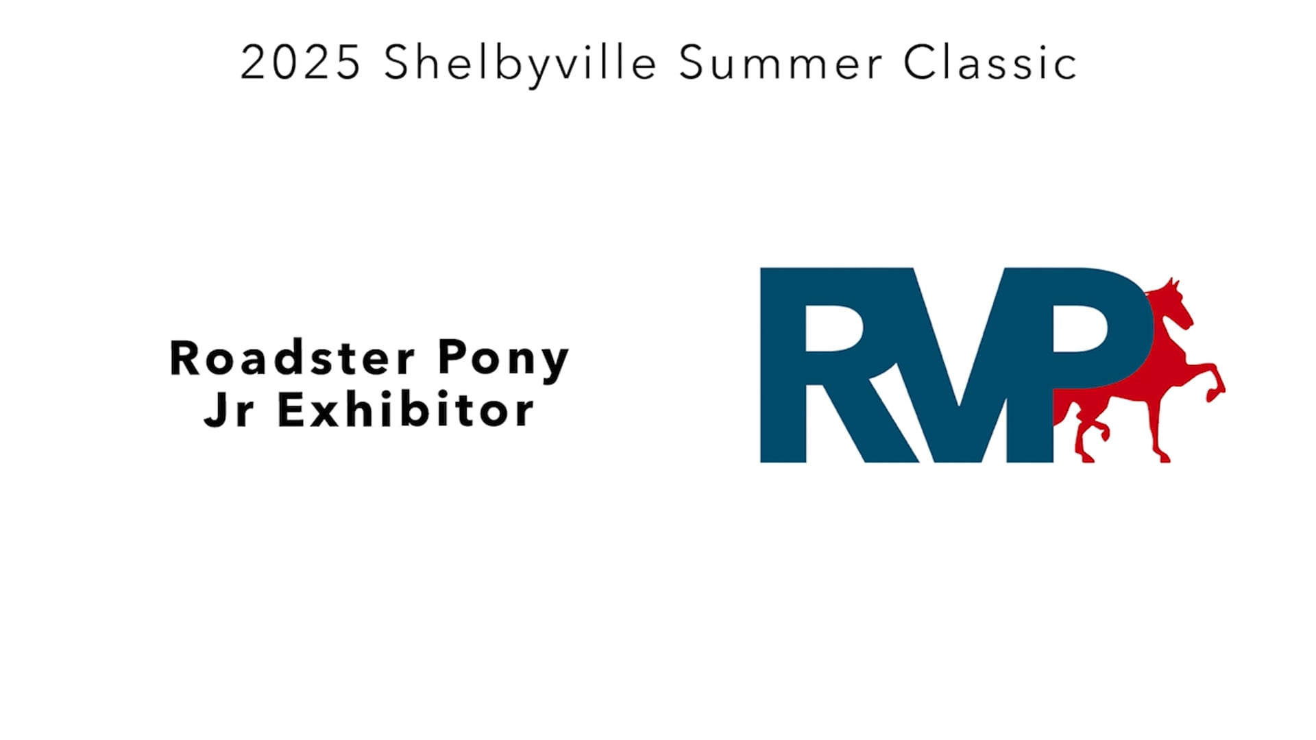 SSC25 - Class 12 - Roadster Pony Jr Exhibitor