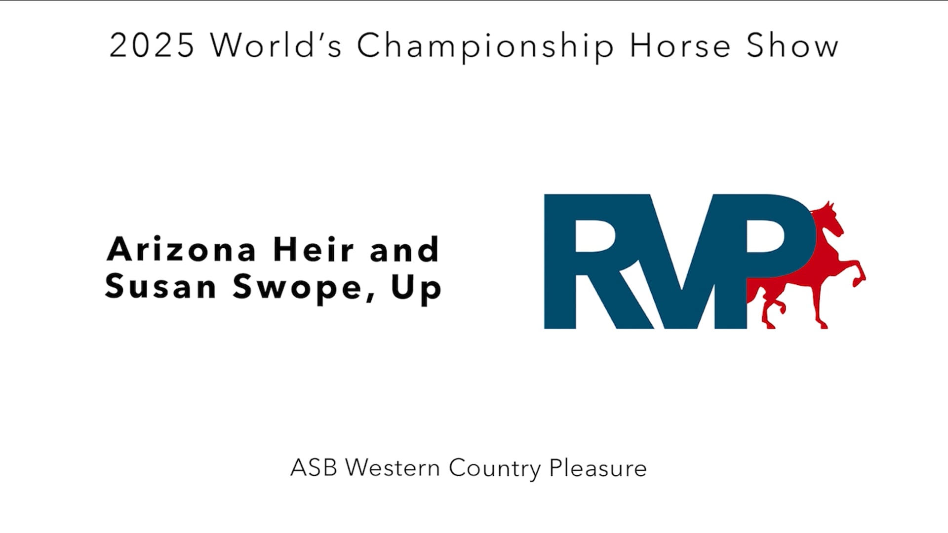 WCHS25 - Class 136 - Arizona Heir and Susan Swope, UP