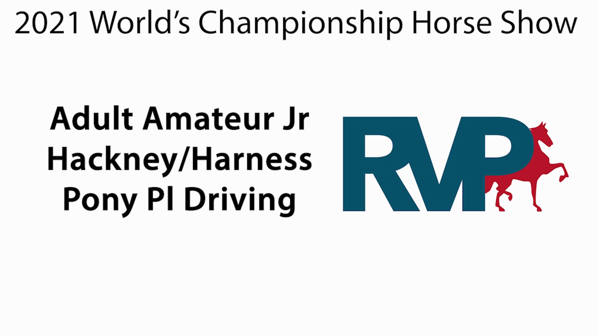 WCHS21 - Class 17 - Adult Amateur Jr Hackney Harness Pony Pleasure Driving