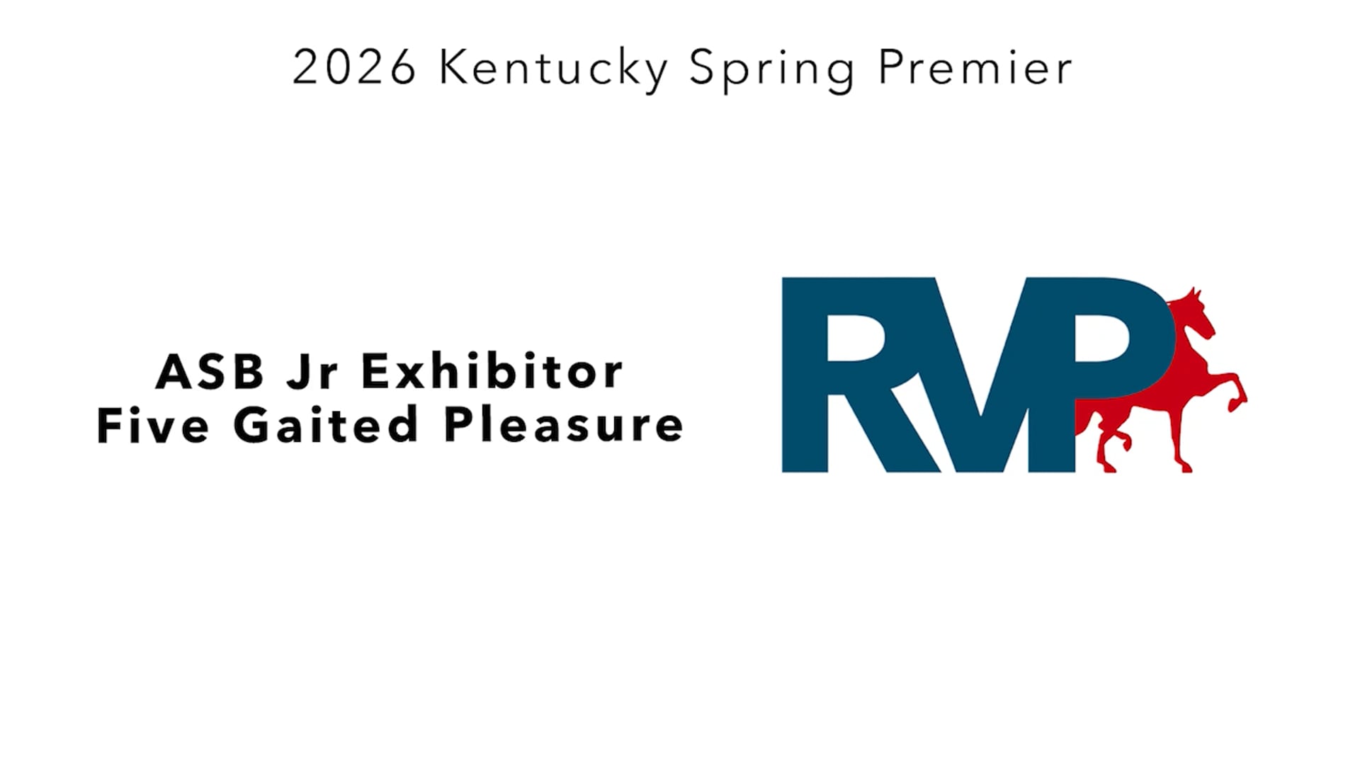 KYSP26 - Class 51 - ASB Jr Exhibitor Five Gaited Pleasure