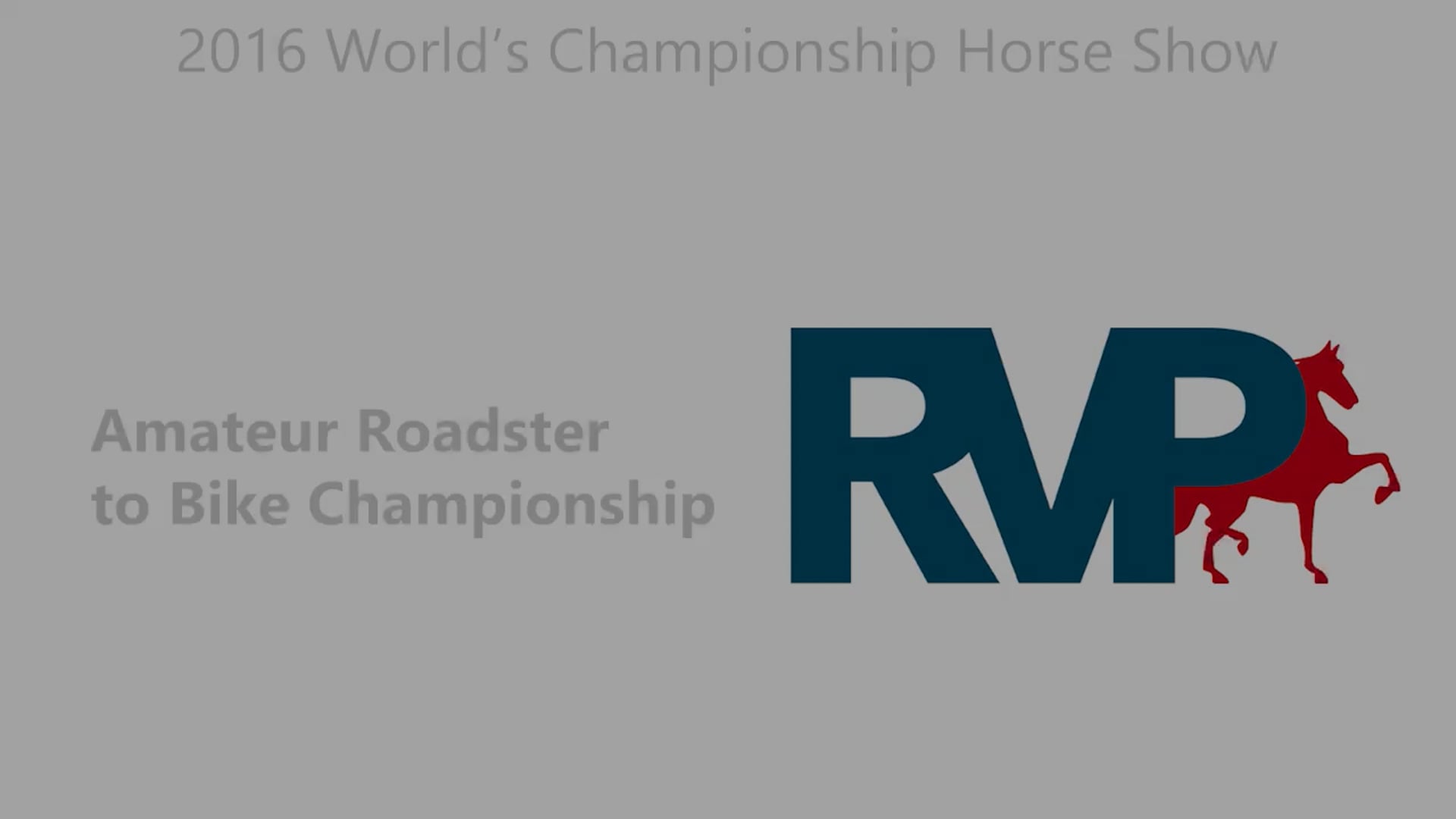 WCHS16 - Class 213 - Amateur Roadster to Bike Championship