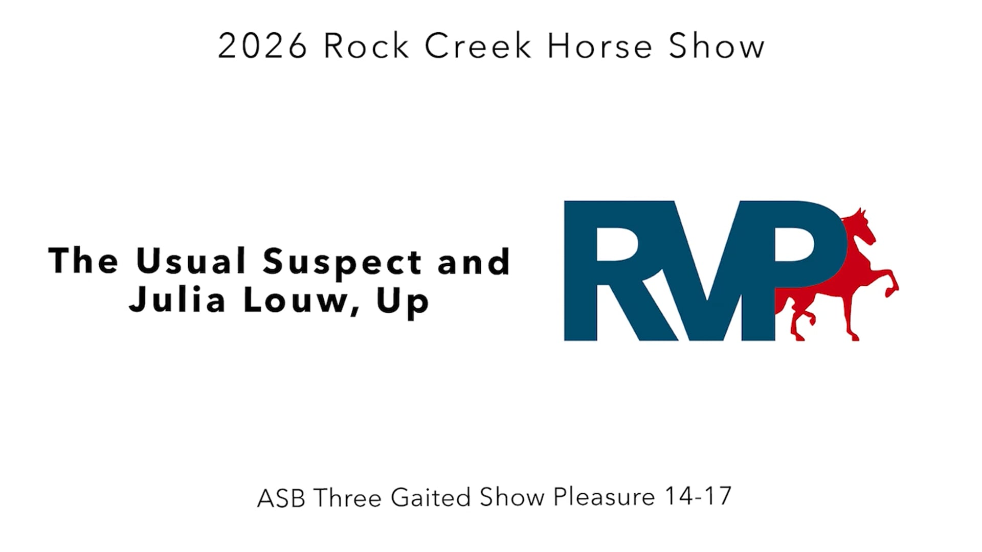 RC26 - Class 19 - The Usual Suspect and Julia Louw, Up