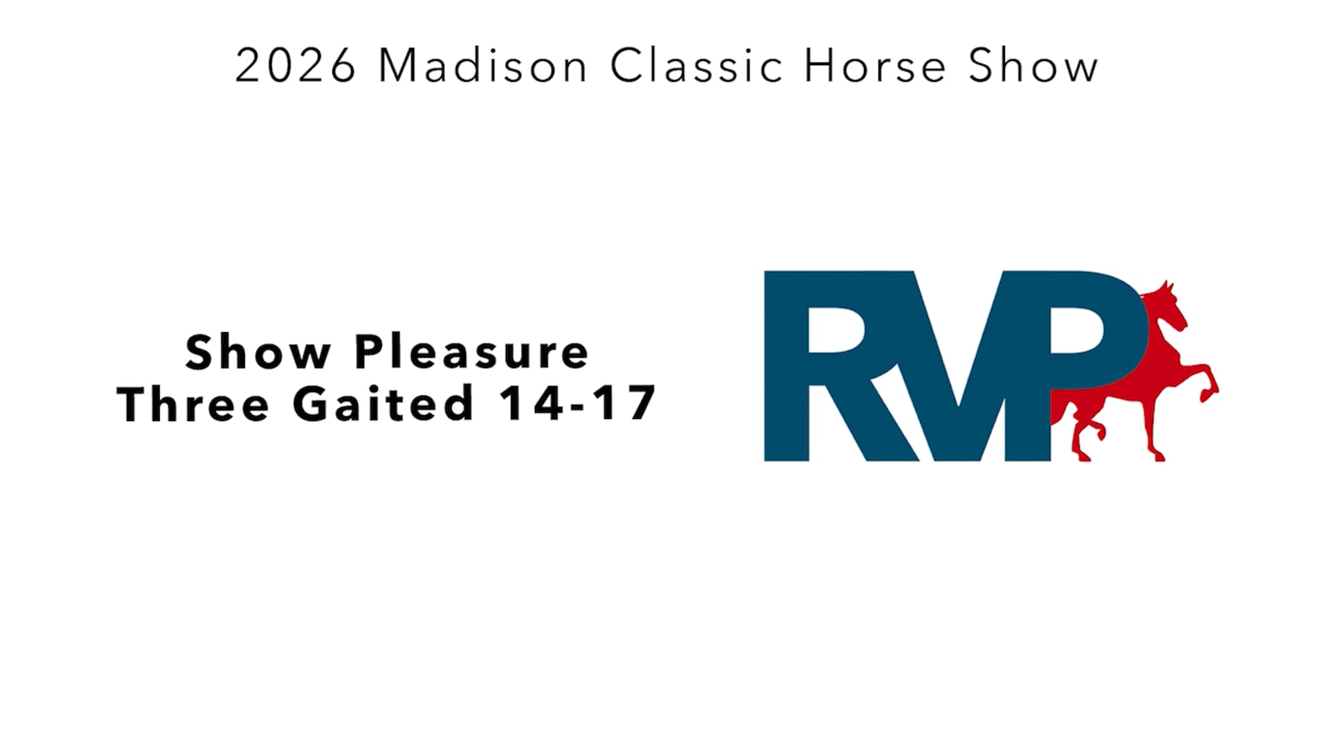 MC26 - Class 42 - Show Pleasure Three Gaited 14-17